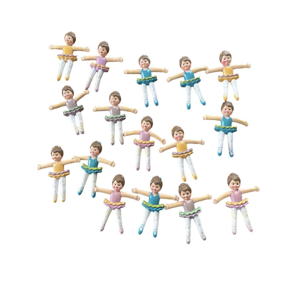 Vintage Unbranded Holiday Decor Ballerina Dolls One Size White Pink Blue Yellow
